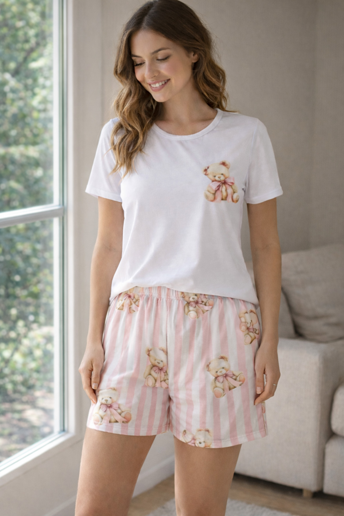 Marla Bear Love Shorts Pajamas Set