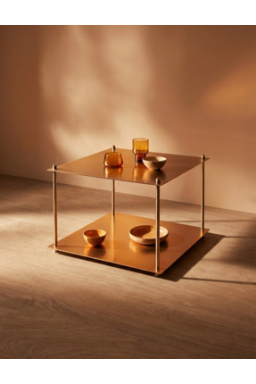 essuchouse Ottowa salon sehpa paslanmaz metal orta ve yan sehpa 1 ve 4 lü biç...