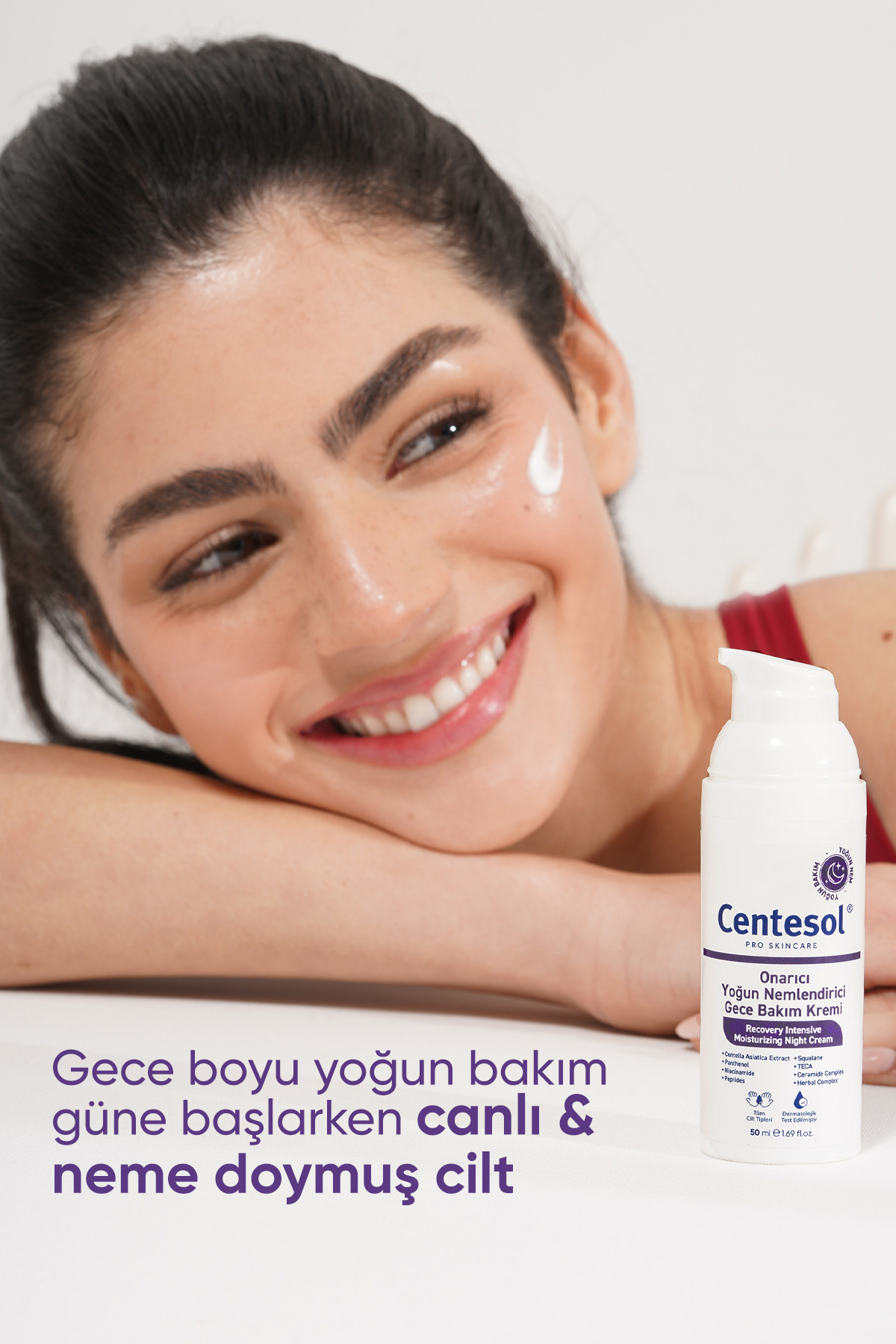 Onarıcı Yoğun Nemlendirici Gece Bakım Kremi Bariyer Güçlendirici Besleyici Tüm Cilt Tipleri 50 ML — 8682644280684 — تصویر 2 از 10