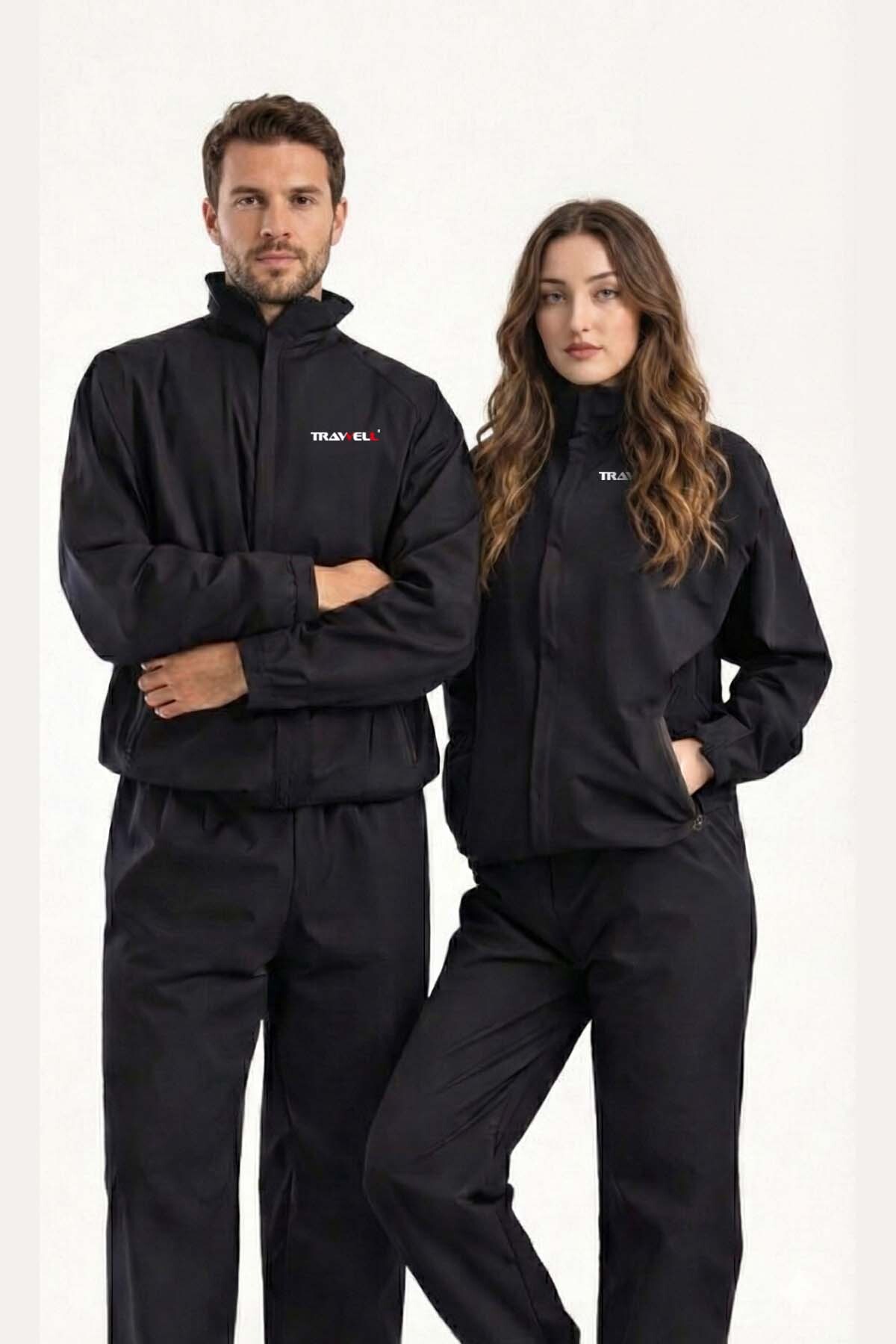 Unisex Sauna Eşofman Termal Terleme Eşofmanı — مشکی SW-2020
