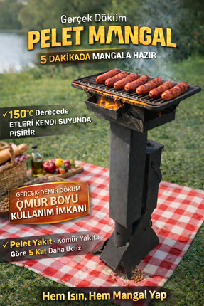 Bayfırıns DÖKÜM PELET MANGAL GERÇEK DEMİR DÖKÜM MANGAL