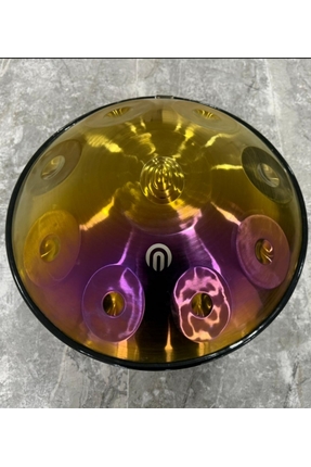 ARSHA Titanium Handpan -9 Tonlu -Re Minör (Bakım Yağı ,renkli Kuşak ve Çanta