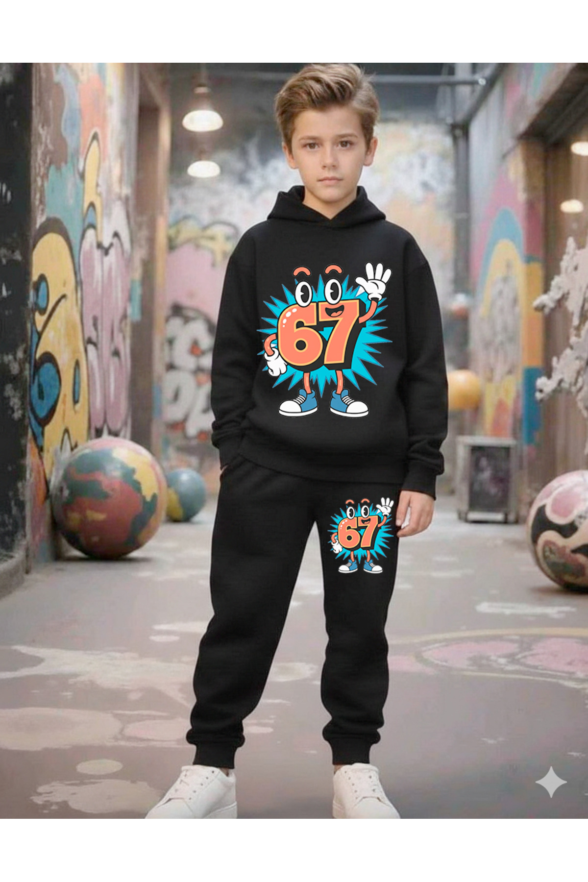 SIX LOVER BOYS' PRINTED TRACKSUIT SET, 67 DESIGNS