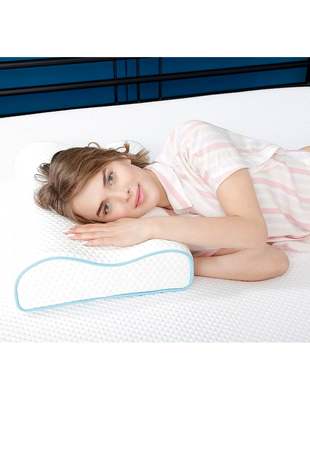 Orthopedic Visco Pillow 60x40x14-12 cm – Memory Foam with Medical Neck Support