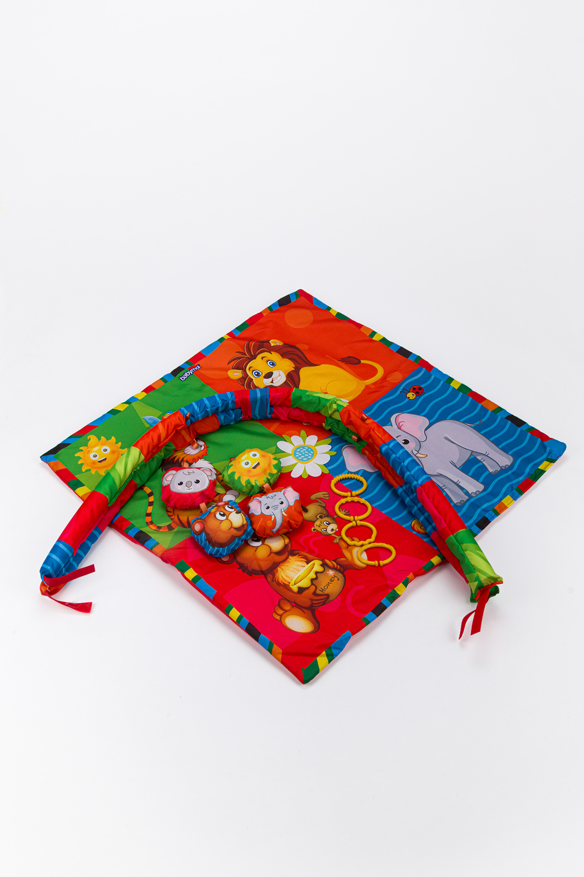 Lui Baby Bebek Neşeli Hayvanlar Oyuncaklı Oyun Halısı Minderi Hediyelik 75x75 Cm fotoğrafı 7 (önizleme)