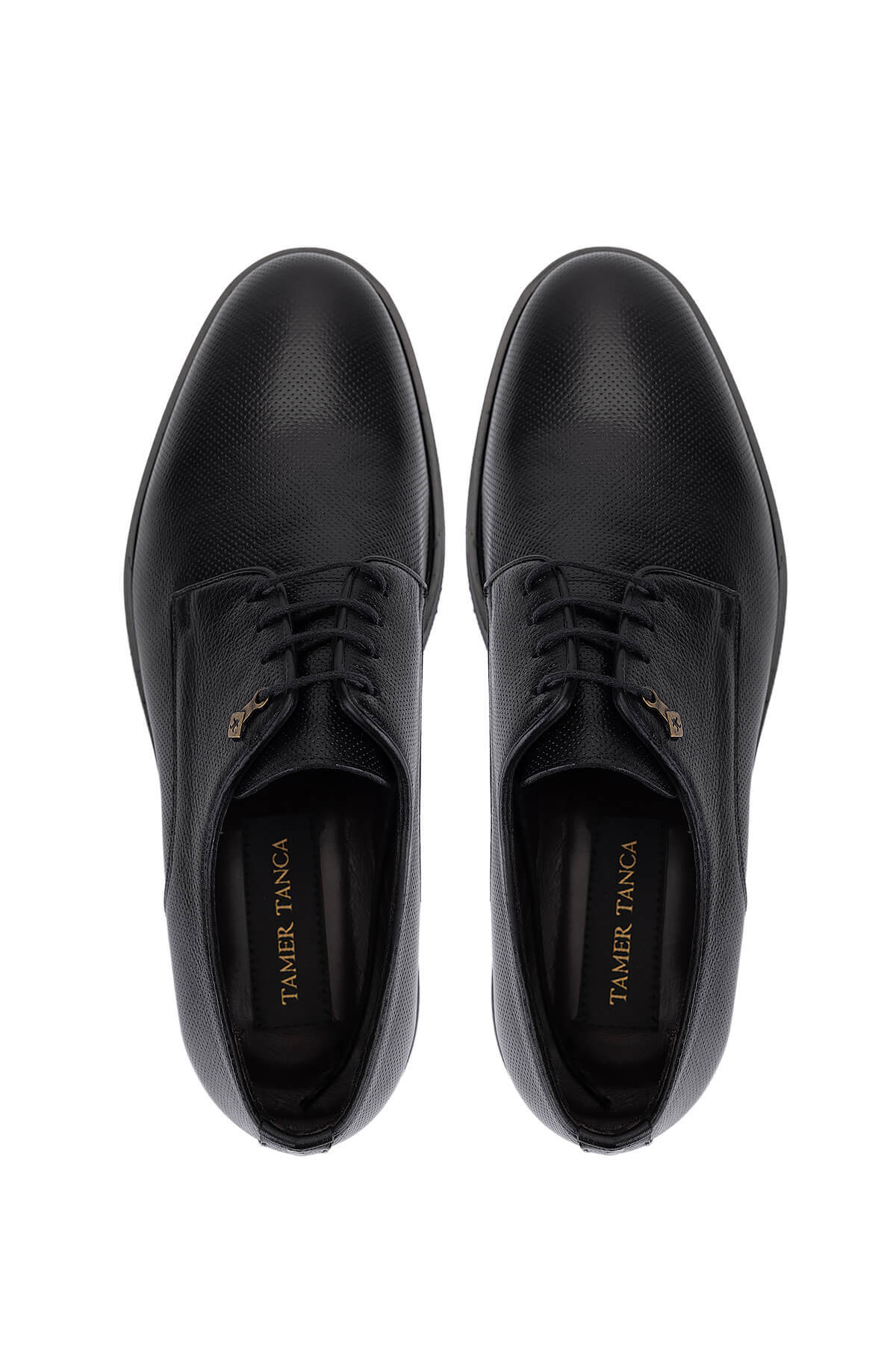 Tamer Tanca  Erkek Hakiki Deri Siyah Casual Ayakkabı - Görsel 5