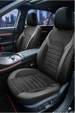 GM-DESIGN Alcantara Serisi Lüks Üniversal Oto Koltuk Kılıfı - 5 Kotuk Tam Set