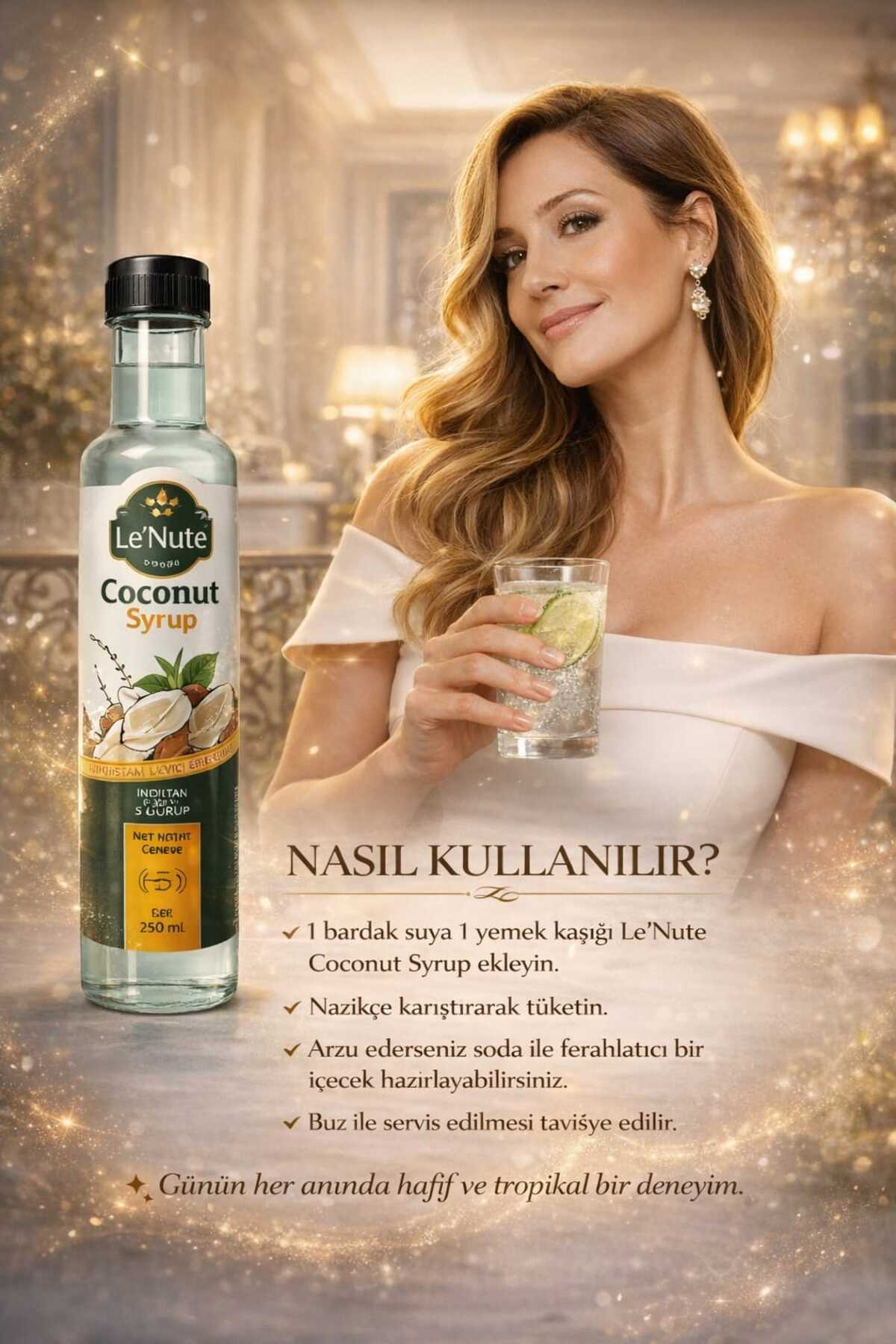 ダイエットフード n Lenute LE'NUTE Coconut Fit Hindistan Cevizi Şurubu 250 ml. Detoks