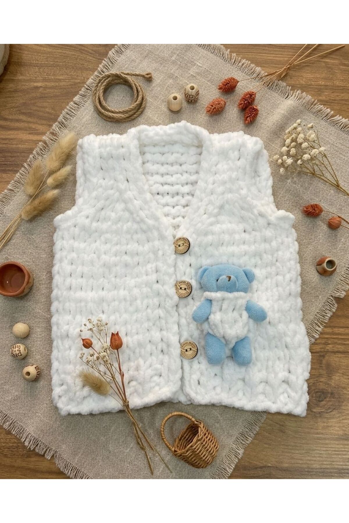 Tasarım Ayıcıklı bebek yelek fotoğrafı 2 (önizleme)