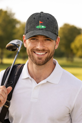 melgo Golf Şapkası (Golf Bayrak Baskılı)