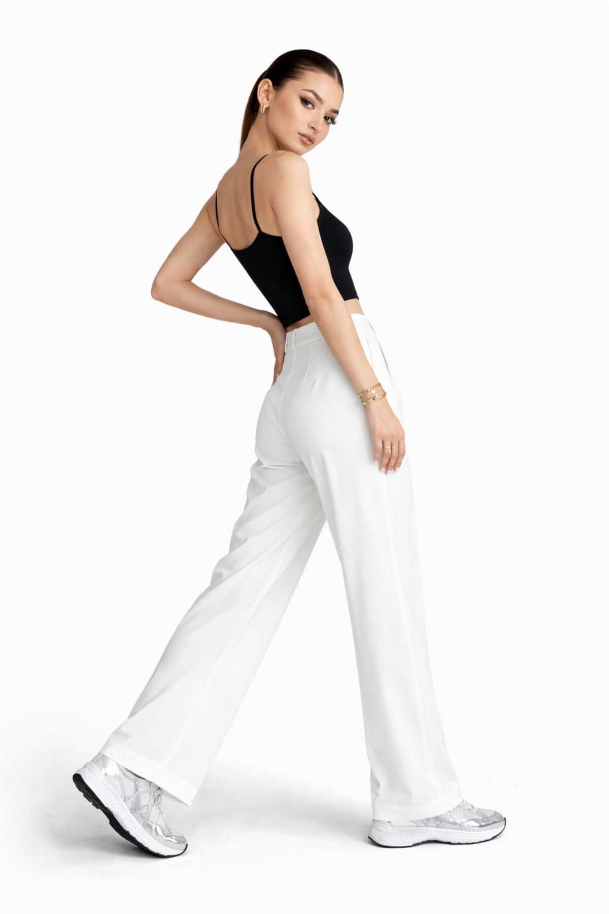 HALEY  FASHION Bu yüksek belli pantolonlar başarılı kadınlar için tasarlanmıştır. - Görsel 4