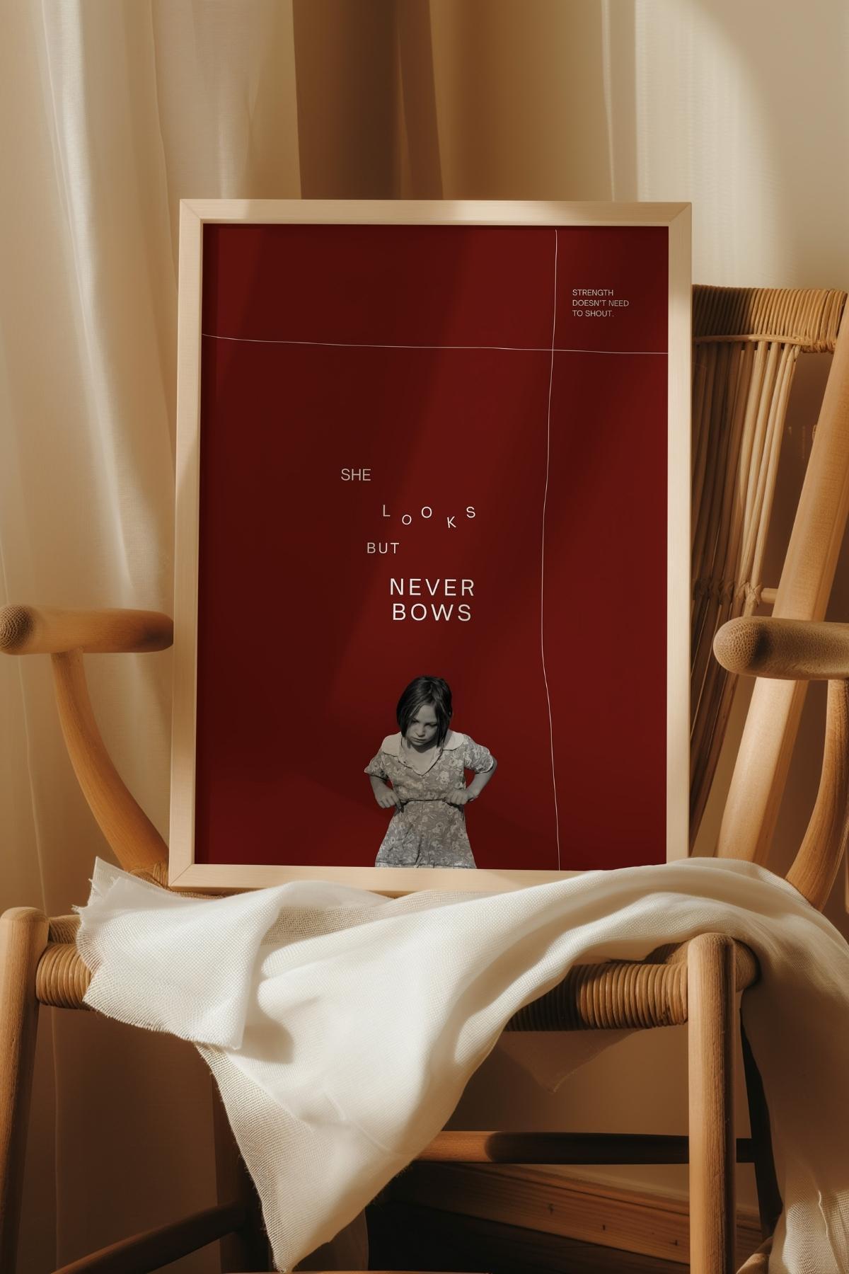 Güçlü Kadın Yazılı Poster Feminist Duvar Dekoru Modern – Çerçevesiz
