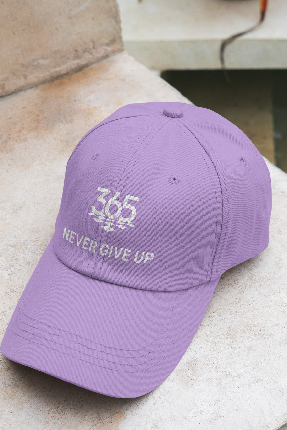Satranç365 "Never Give Up" Motto Baskılı Çocuk & Genç Şapka - Ayarlanabilir resmi