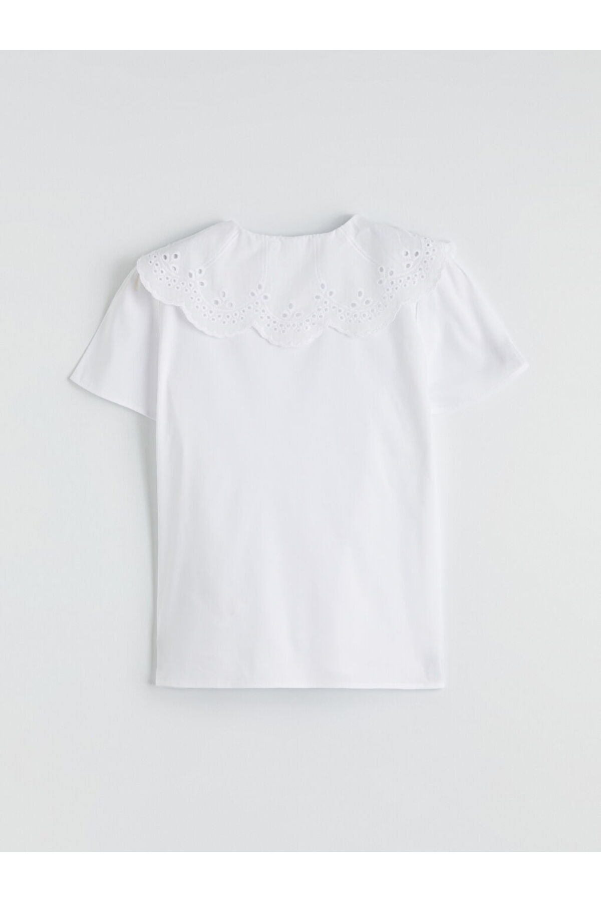 LC Waikiki LCW Kids Beyaz Bebe Yaka Kız Çocuk Poplin Gömlek fotoğrafı 4 (önizleme)