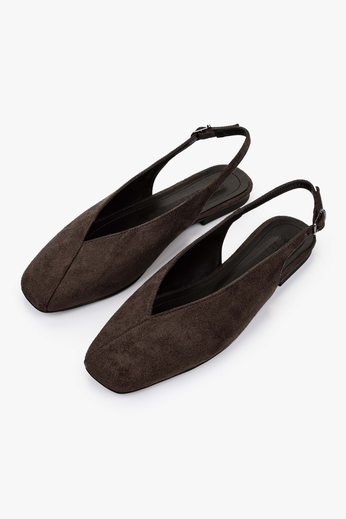 Shoeberry Kadın Noya Kahve Süet Babet görsel 2