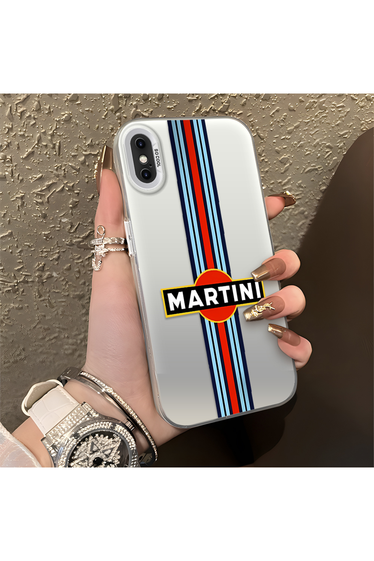 iPhone XS Compatible Silicone Phone Case Edge Hard Rear Anti Fall BMW Pattern