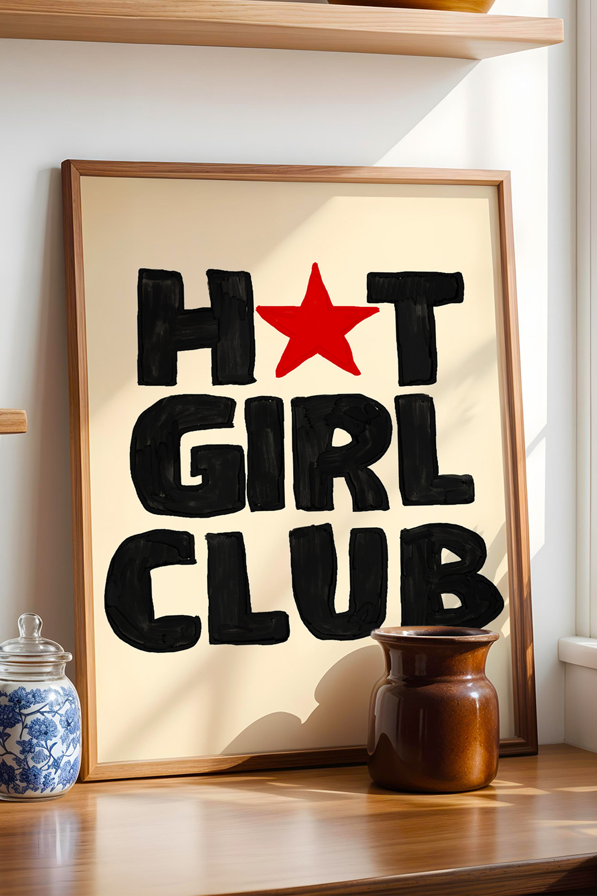 Girl Power Poster Yazılı Modern Duvar Dekoru Çerçevesiz