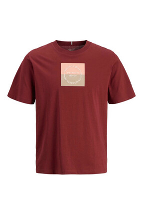 Jack & Jones JORCATSKILLS Bordo Erkek Tişört