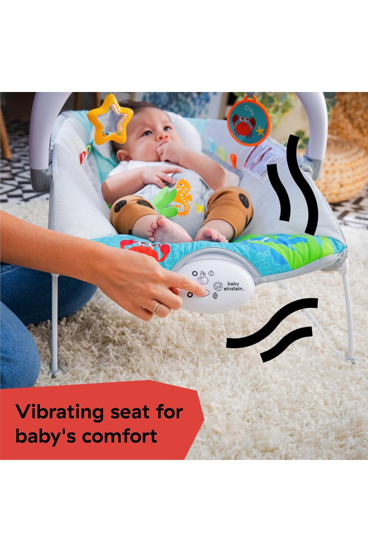 AyrStore Ocean Explorers Müzikal Zıpzıp Yenidoğan Koltuğu, Kick To It Neptune, Üniseks, 0-6 A fotoğrafı 6 (önizleme)