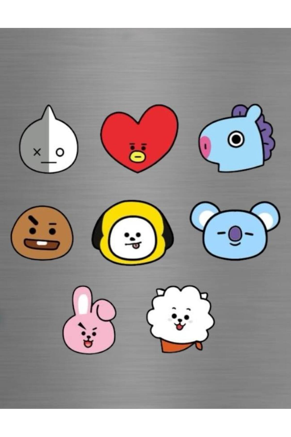 ADA 3D BT21 BTS Grubu Karakterleri Tata Chimmy Cooky Figürlü Süs