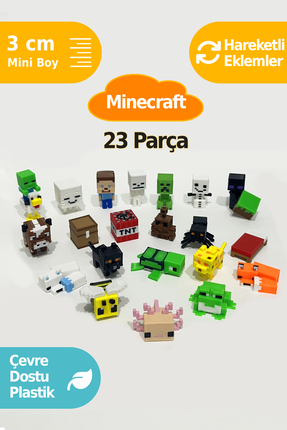 Artimon 3D Store Blok Oyuncak Minecraft Mini Figür Seti 23 Parça