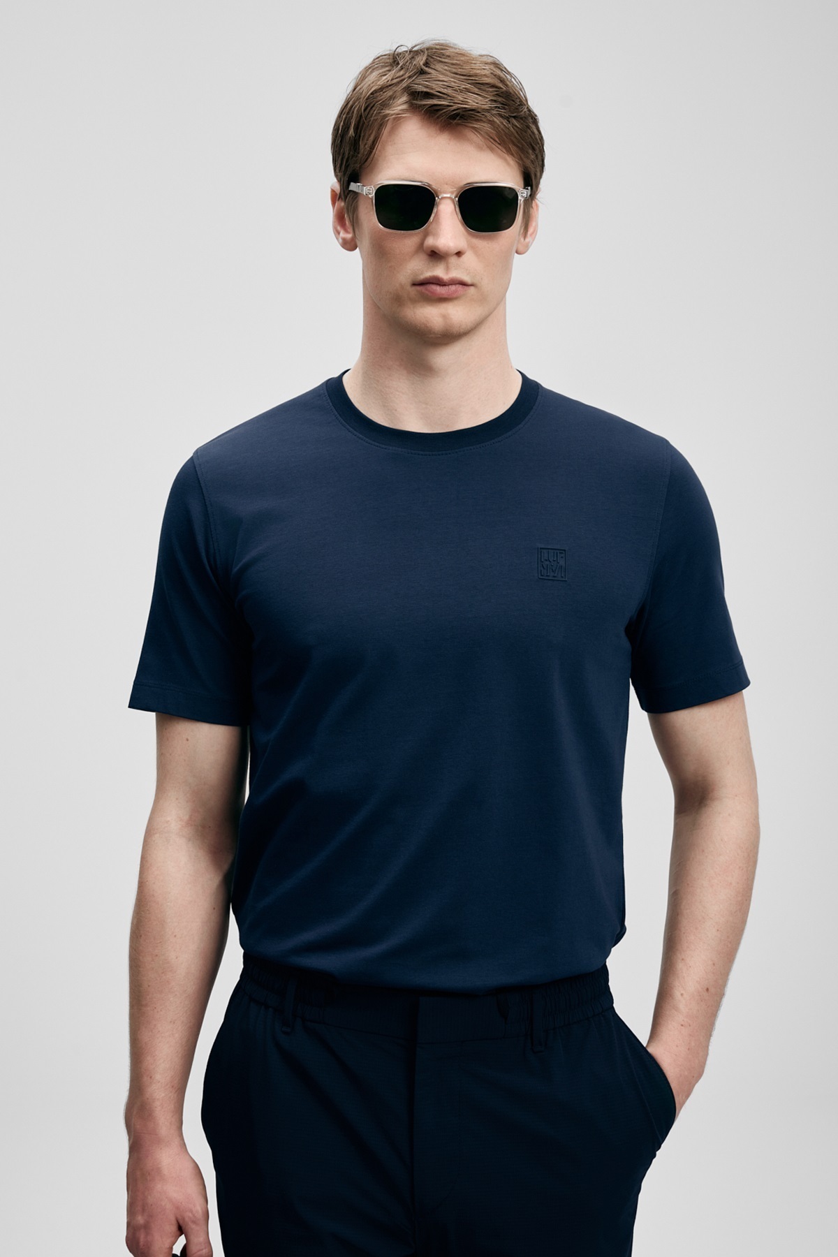 Lufian  111020318 Pablo Modern Grafik T- Shirt Erkek T-Shirt LACİVERT - Görsel 5