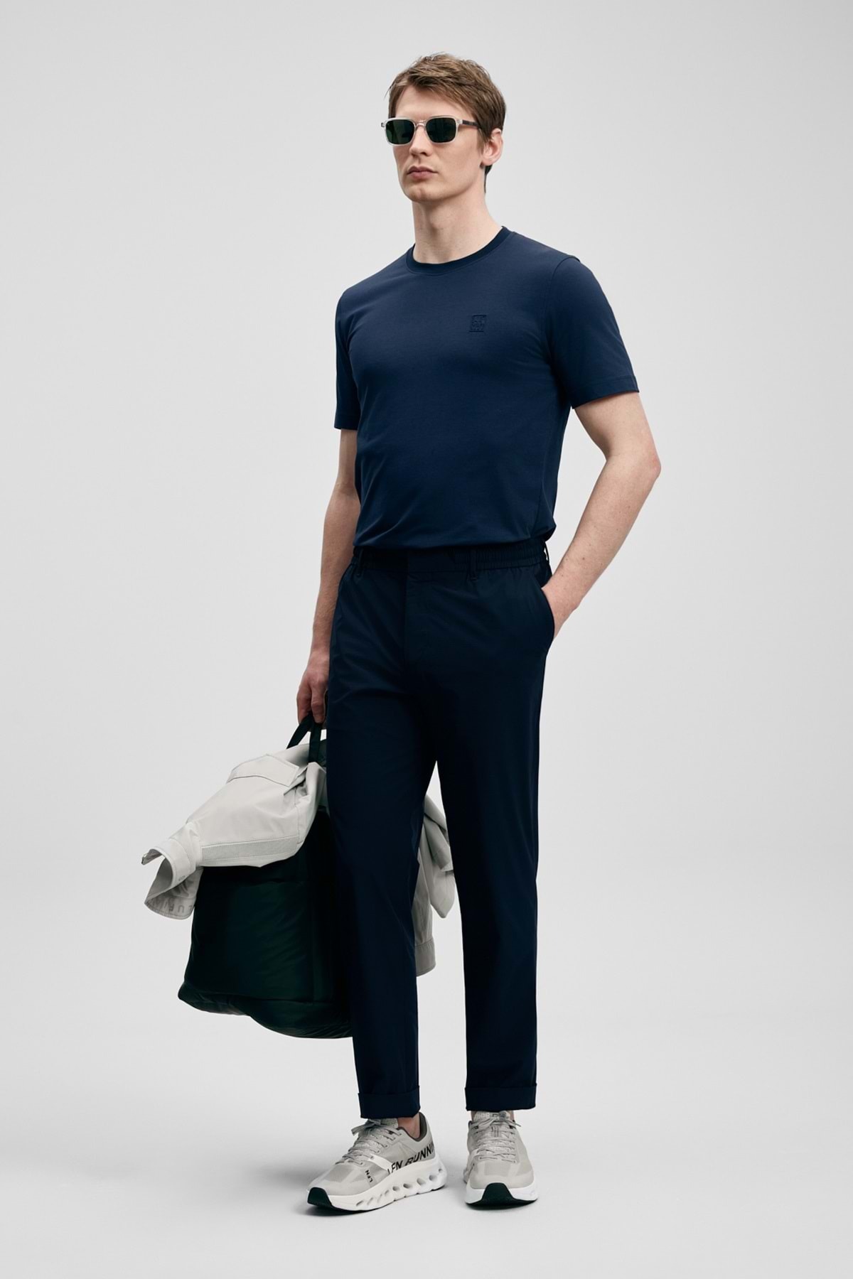 Lufian  111020318 Pablo Modern Grafik T- Shirt Erkek T-Shirt LACİVERT - Görsel 3