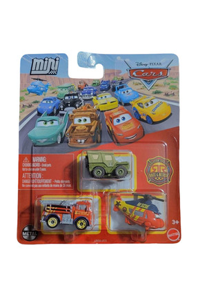 Cars Disney Pixar - Üçlü Mini Racers - Race Rescue - Sarge & Red & Rotor Turb...