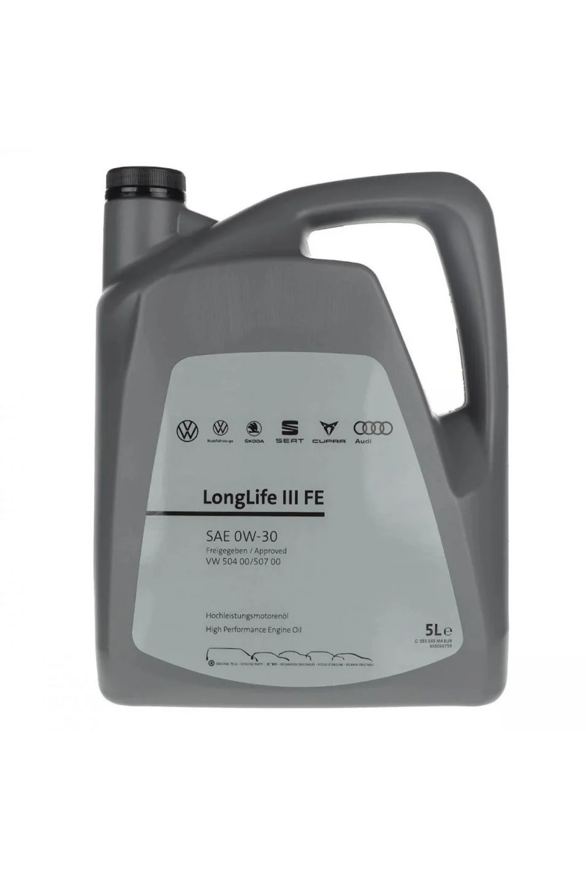 VW MOTOR YAĞI OE VAG ORIGINAL LONGLIFE III FE 0W30 504 00/507 00 5