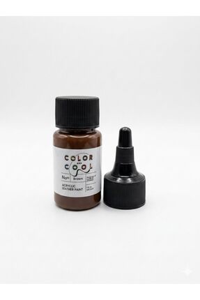 Color And Cool Kahverengi Akrilik Deri Boyası (30 ml). Tüm Deri Yüzeyleri Üze...