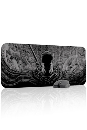 mousepad bastir Berserk Kaymaz Dikişli Kauçuk Oyuncu Mousepad V1 - 70x30 XL G...