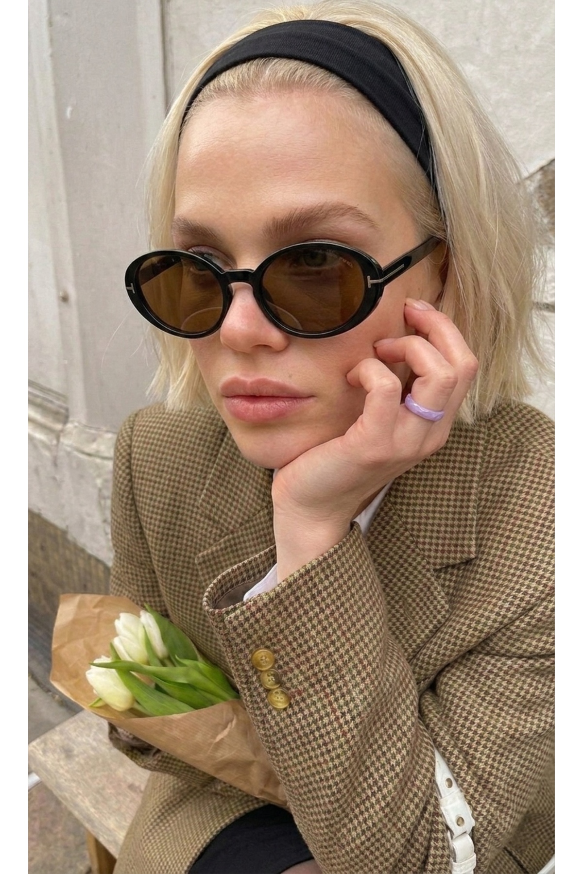 Chunky Frame Rubby Siyah Çerçeveli Kahverengi Ultra Hafif Uv400 Filtreli Kadın Güneş Gözlüğü