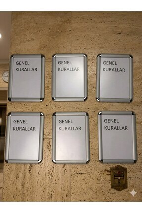 ABCPANO 6 PARÇA Apartman girişi ilan duyuru panosu, ofis büro bilgilendirme d...