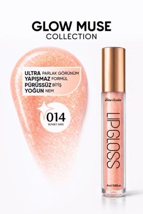 Shine Garden Sunset Kiss | Şeftali Işıltılı Lip Gloss - Ultra Parlak, Yoğun N...