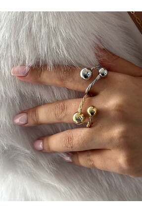 Elif Can Jewelry Çelik Ayarlanabilir Ball Yüzük