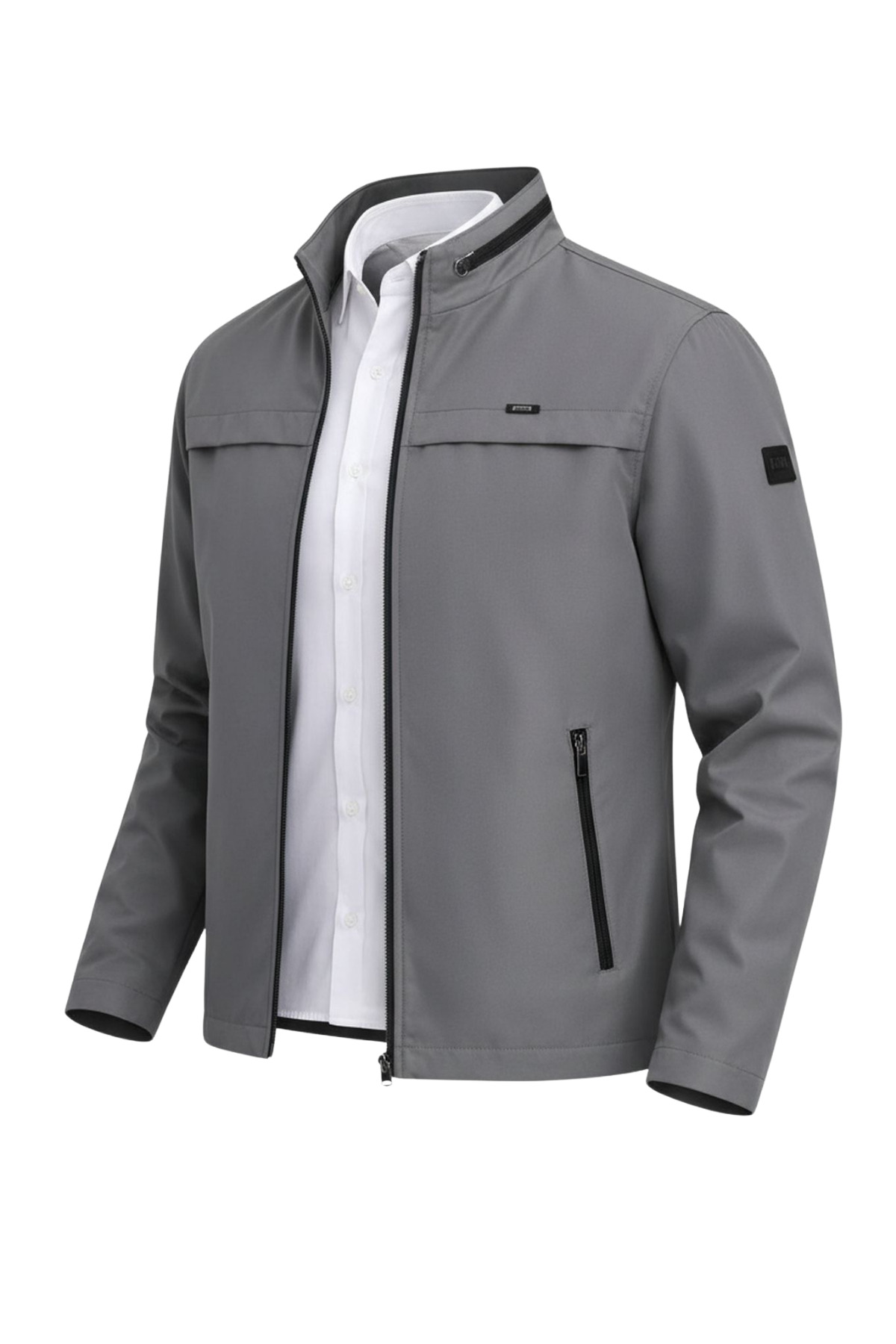 SİVAİST  Gri Erkek Pamuk Polyester Karışımlı Su Ve Rüzgar Geçirmez Mevsimlik&Yazlık Mont - Görsel 3