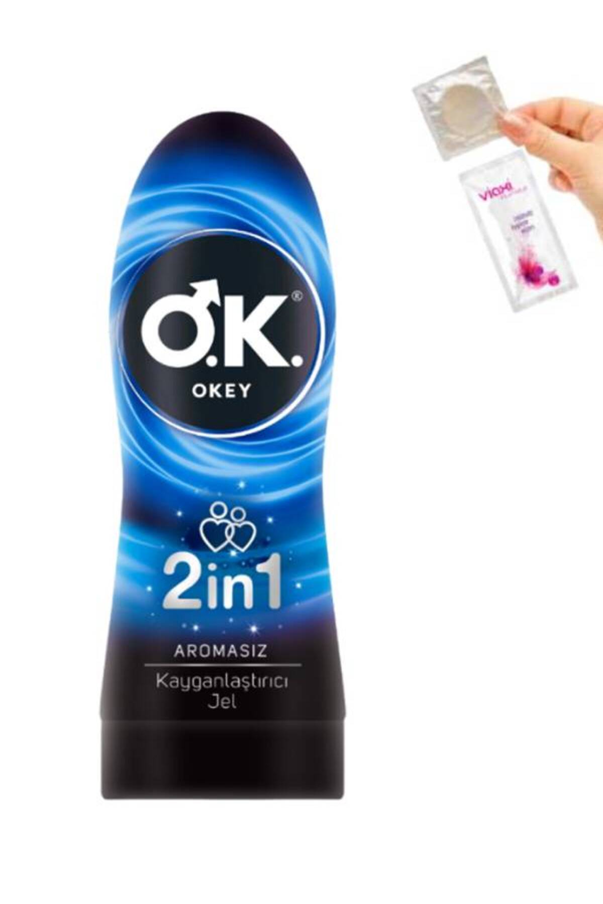 Okey 2in1 Aromasız Kayganlaştırıcılı Masaj Jel 200 ml x 1 ad+