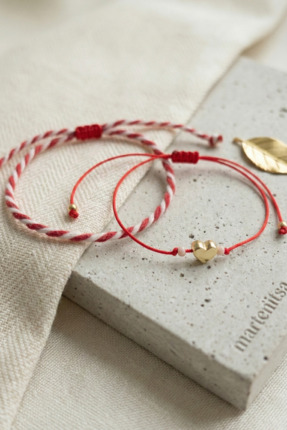 Mementoboxes Marteniçka & Kalpli Şans Bilekliği 2’li Set