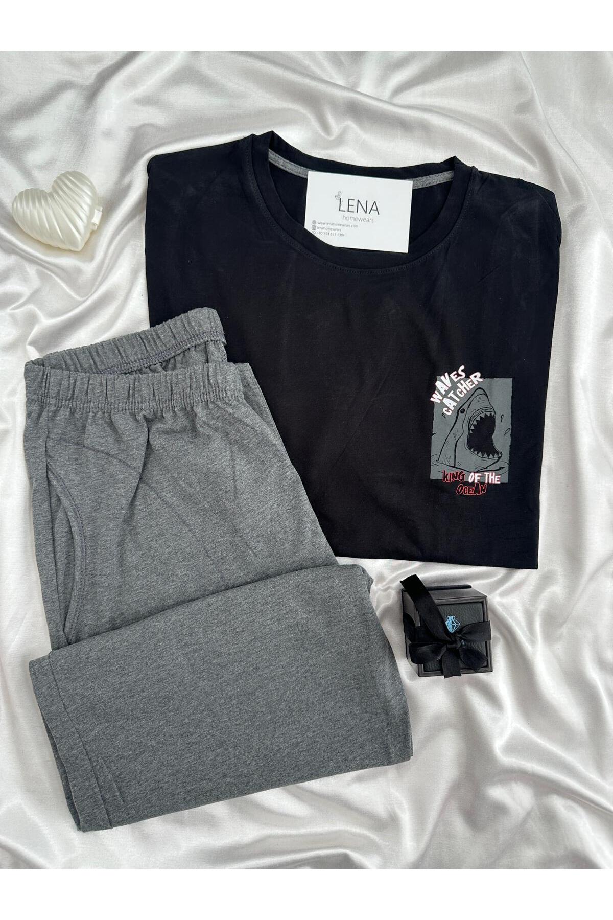 Men's Short Sleeve Pajamas Set