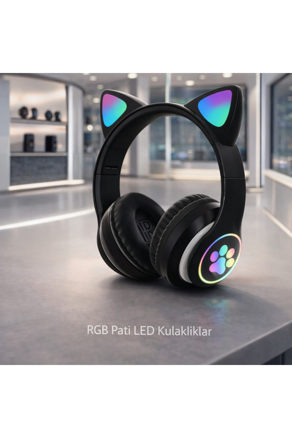 Fun Lightweight Bluetooth Headset for Kids with Colorful Lights Soft Structure....