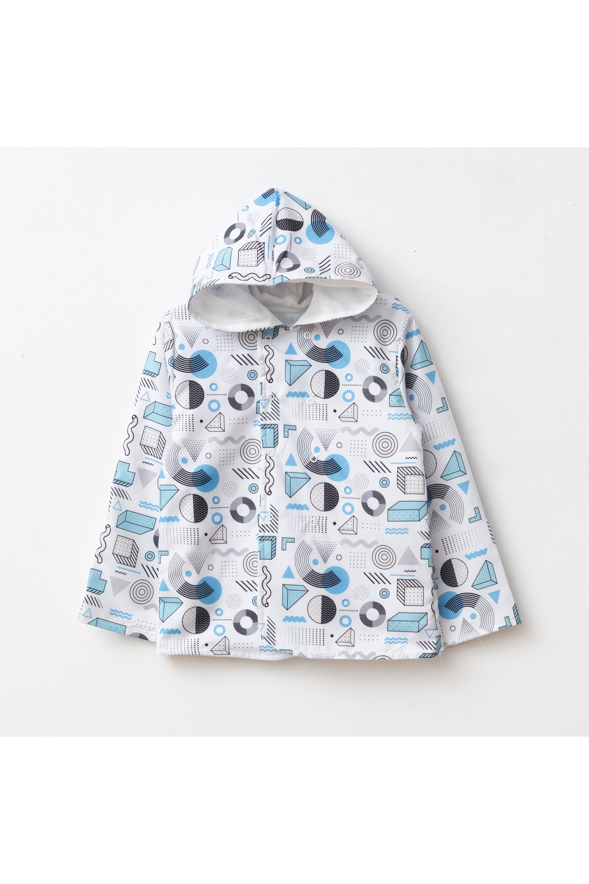 tinibud Terletmeyen Çift Taraflı Erkek Çocuk Yağmurluk 2-5 Yaş %100 Pamuk Müslin Astarlı fotoğrafı 2 (önizleme)