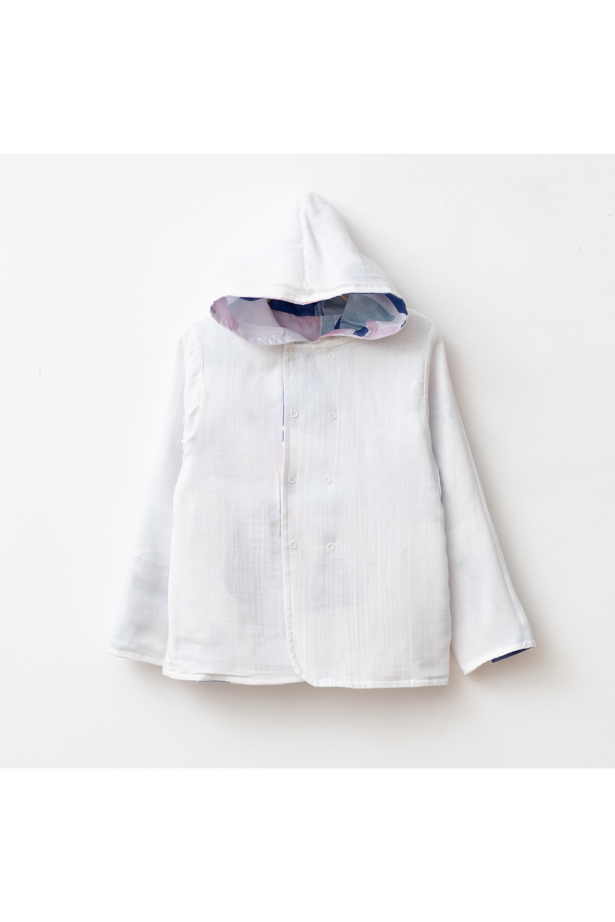 tinibud Terletmeyen Çift Taraflı Erkek Çocuk Yağmurluk 2-5 Yaş %100 Pamuk Müslin Astarlı fotoğrafı 4 (önizleme)