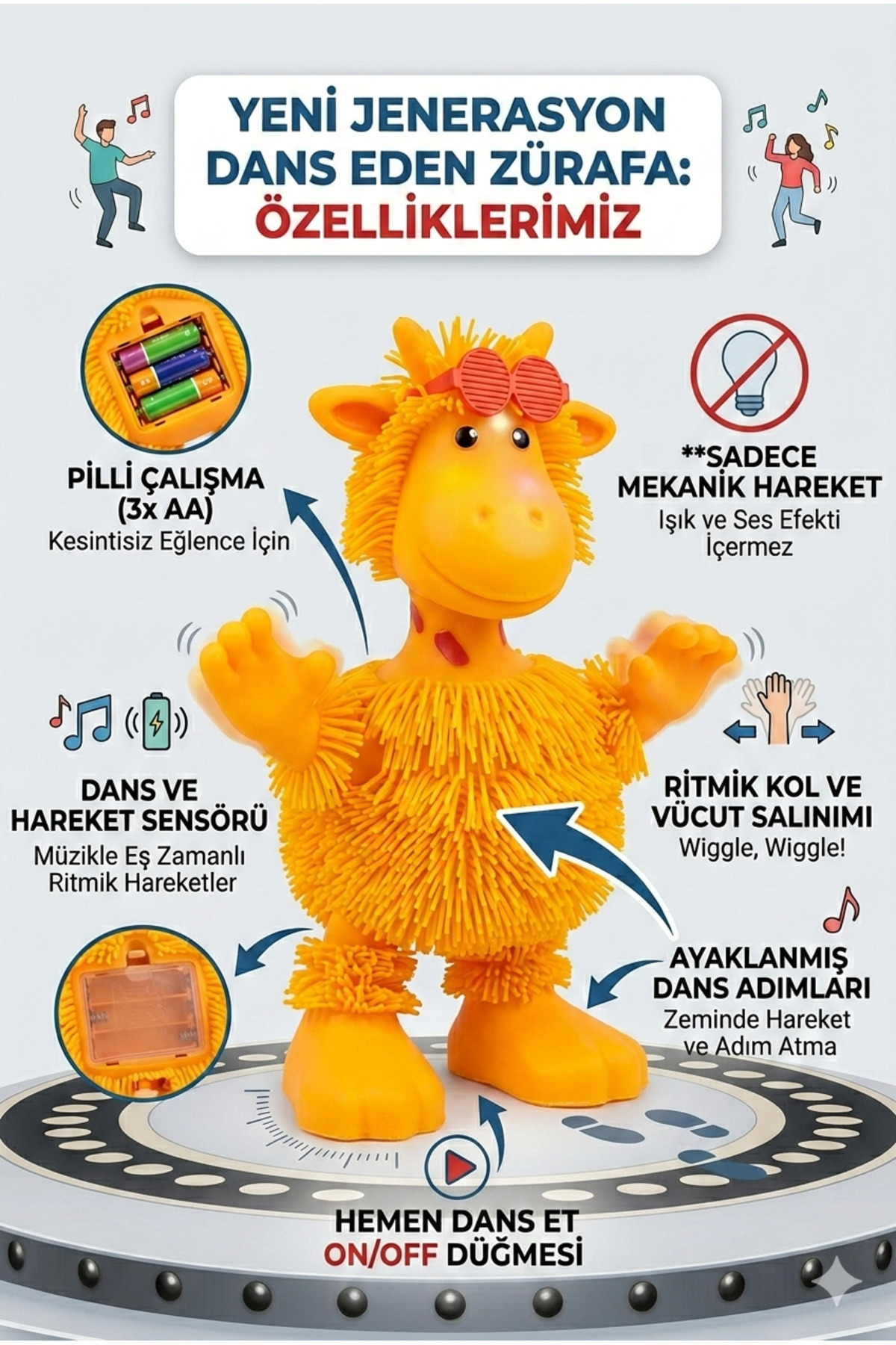 Mattel ヌイグルミ timon zazu shenzi 3体セット TrendTopic Dans Eden Sesli Zürafa Twerk Yapan - Fiyatı, Yorumları