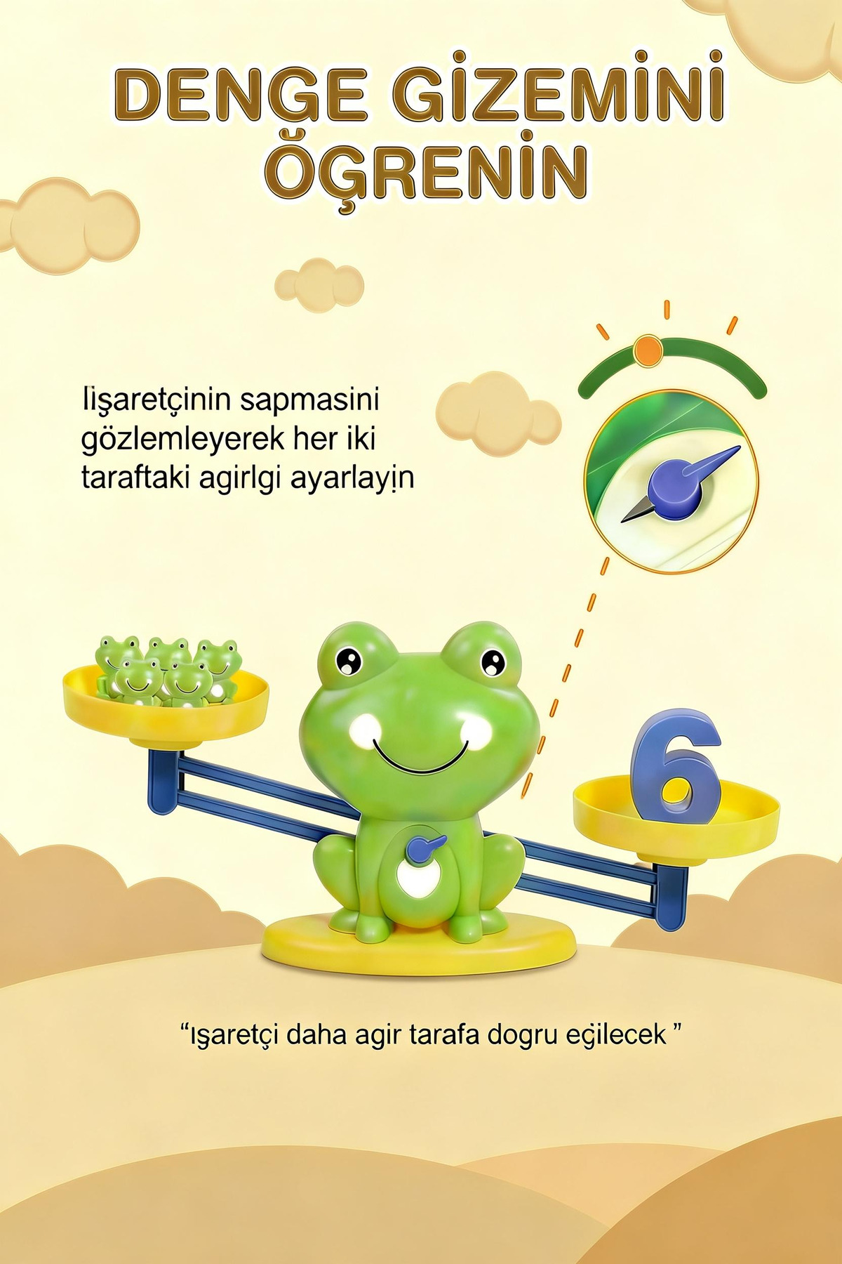 BBSKY Montessori Matematik Dengesi Kurbağalı Terazi - Eğitici Sayı Sayma ve Zeka Gelişim Oyunu fotoğrafı 4 (önizleme)