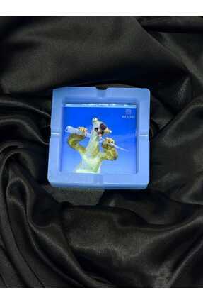 RESINO Buz Devri Sid Temalı Mavi Epoksi Küllük – El Yapımı Dekoratif ve Hediy...