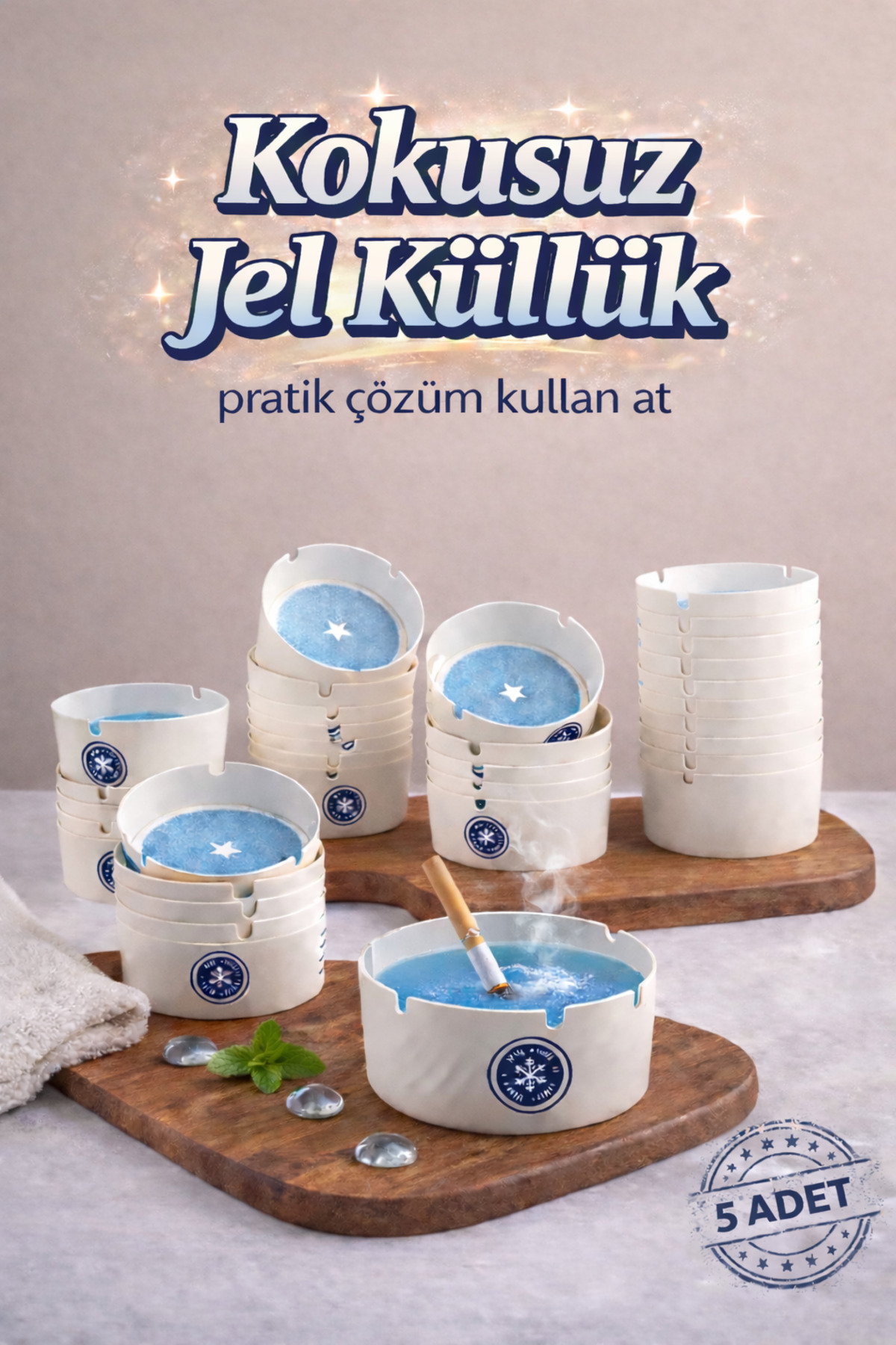 Mode Cool Su ile Aktifleşen Jel Küllük - Yeni Nesil Kül ve Koku Emici ...