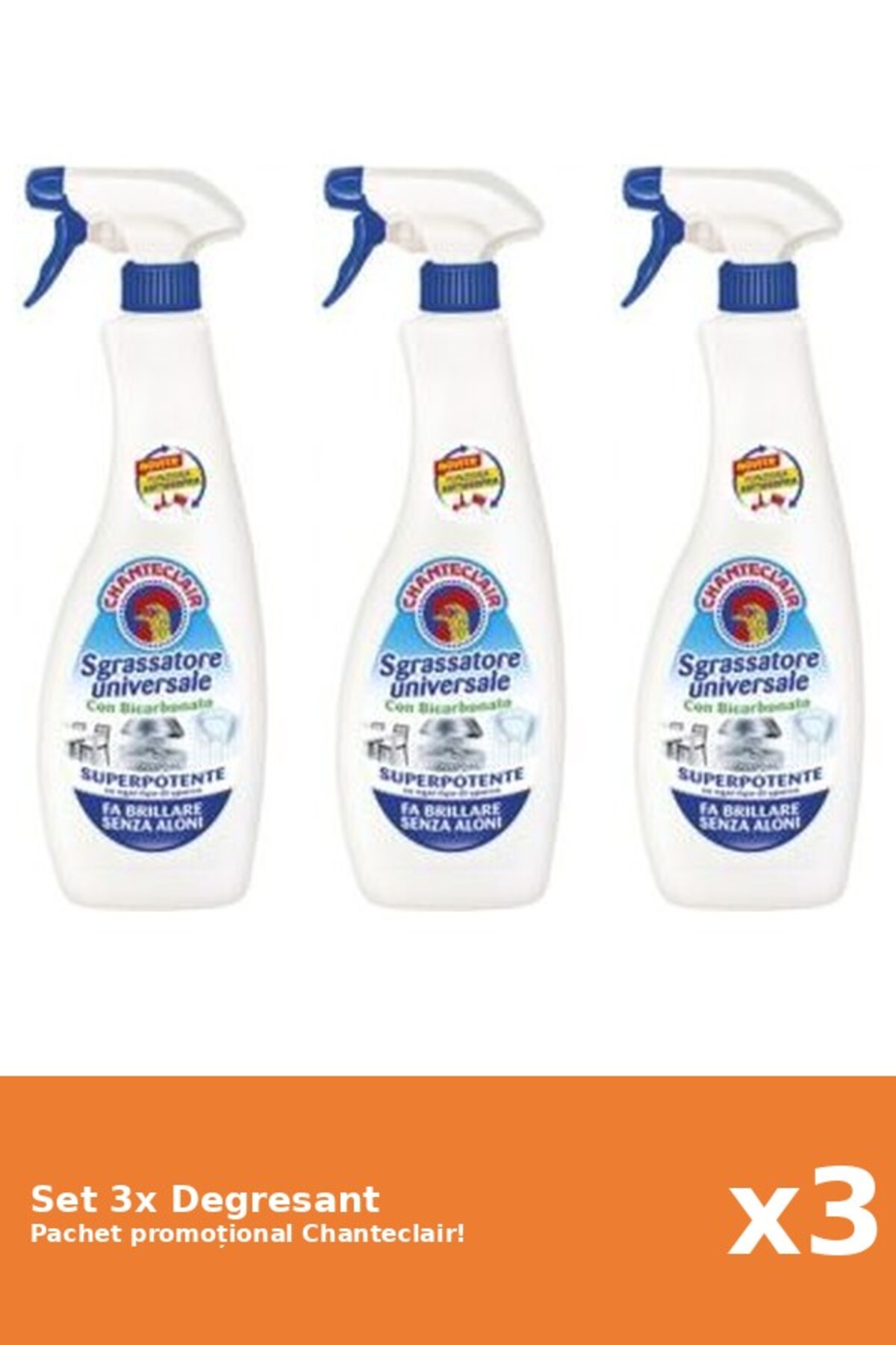 Chanteclair Set 3 Degresant Universal cu bicarbonat, ChanteClair, 600 ml