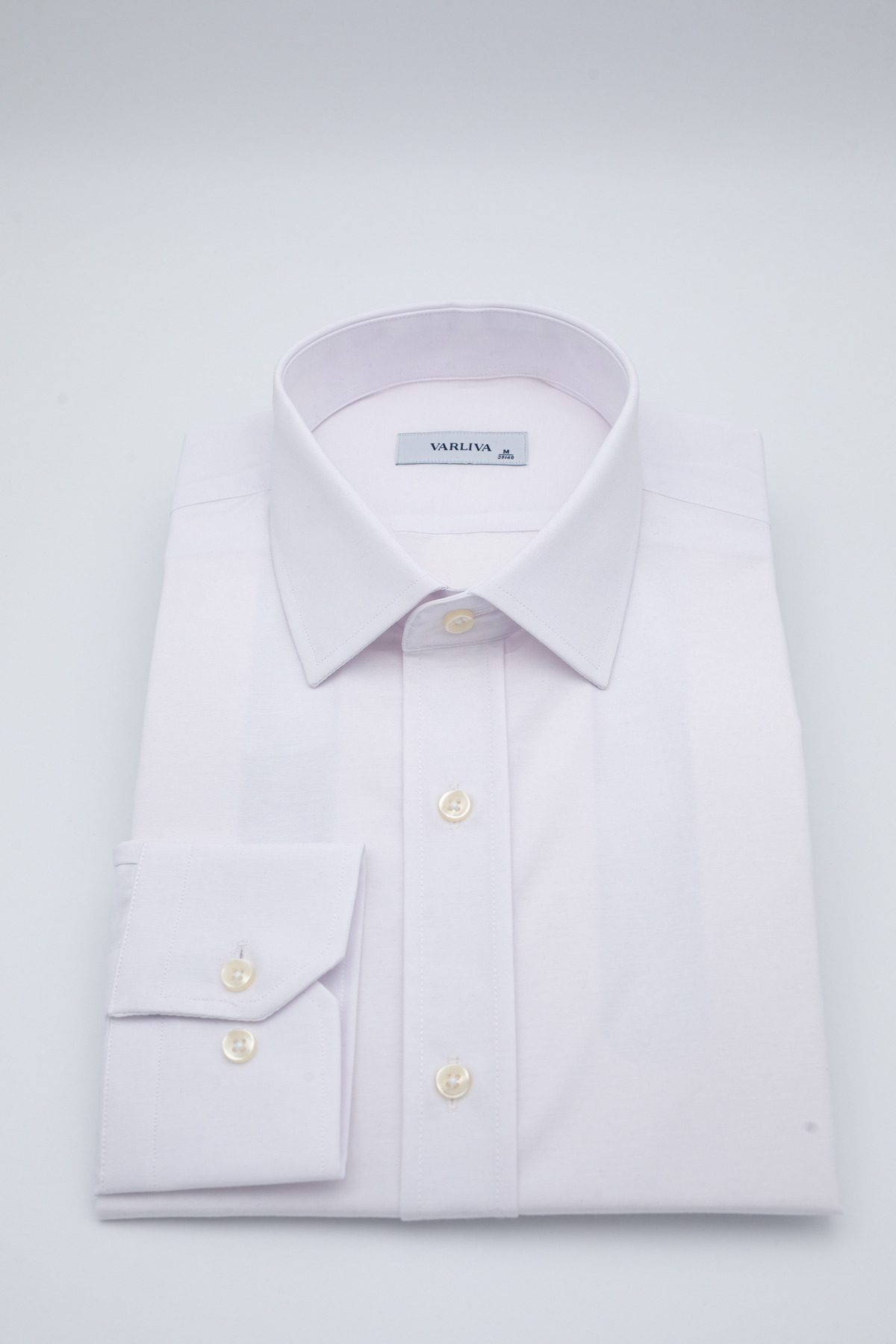 Erkek Oxford Gömlek Slim Fit Uzun Kollu — سفید OXF-01
