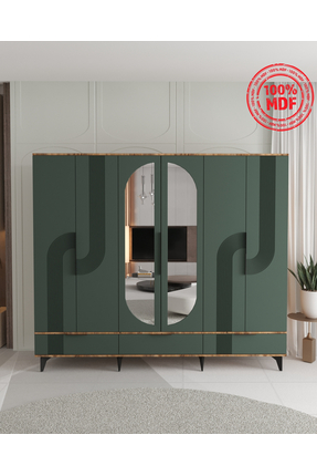 Teen & Bright EKİN 6 KAPAKLI ÇEKMECELİ GARDIROP - TAMAMI MDF