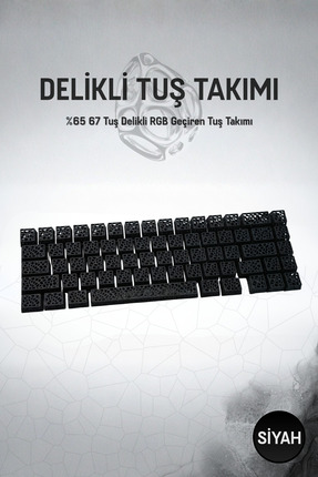 Decorius Mekanik Klavye Delikli Tuş Takımı (Keycap) Seti- %65 67 Tuş Profil -...